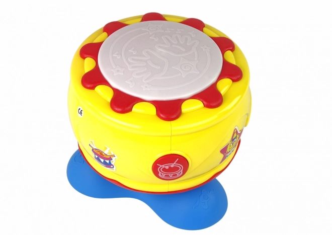 Grote interactieve muziektrommel met lichten 19 cm