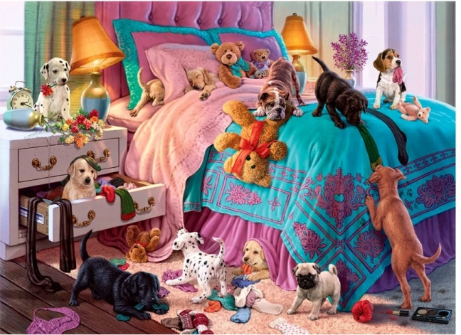 Puzzel Stoute puppy’s 1000 stukjes