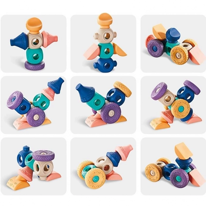 Woopie sensorische bouwblokjes voor kinderen 13 stuks