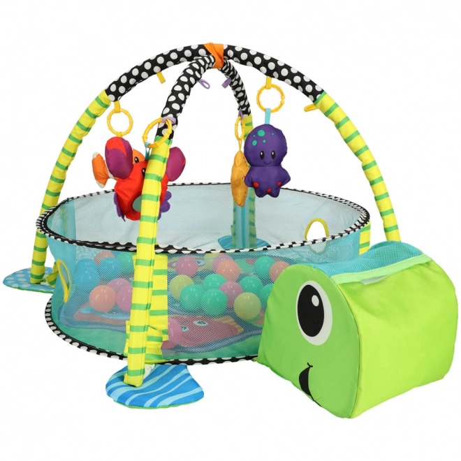 Educatieve speelkleed schildpad met omheining en ballen