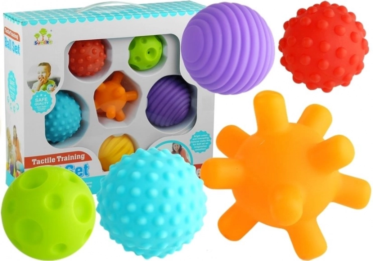 Sensorische ballen voor baby’s – set van 6 stuks