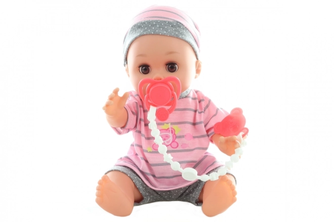 Baby plaspop 28 cm met geluiden en accessoires