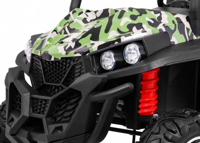 Elektrische kinderauto Grand Buggy 4x4 met camouflage en LED-verlichting