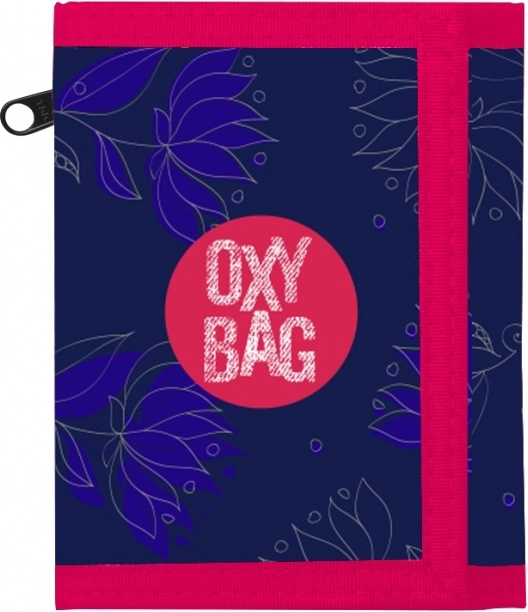 Textielen portemonnee OXY Flowers met klittenbandsluiting
