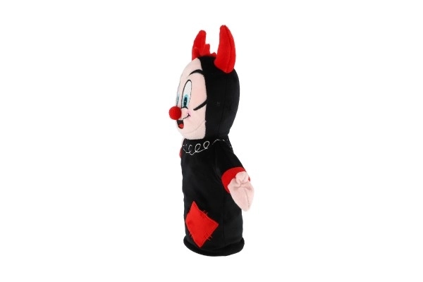 Duiveltje/duivel handpop pluche 30cm op kaart 0m+