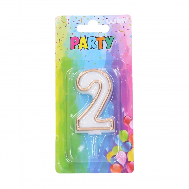 Feestkaars 2 - goud