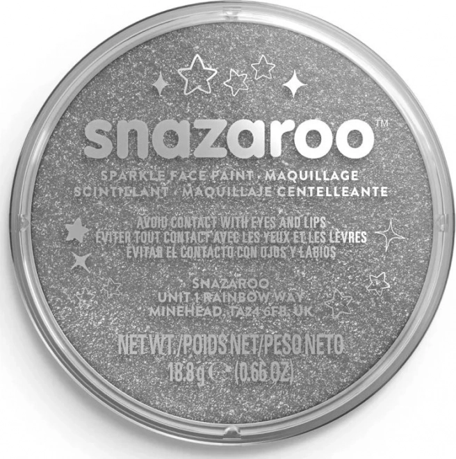 Snazaroo glinsterende gezichtsverf grijs 18 ml