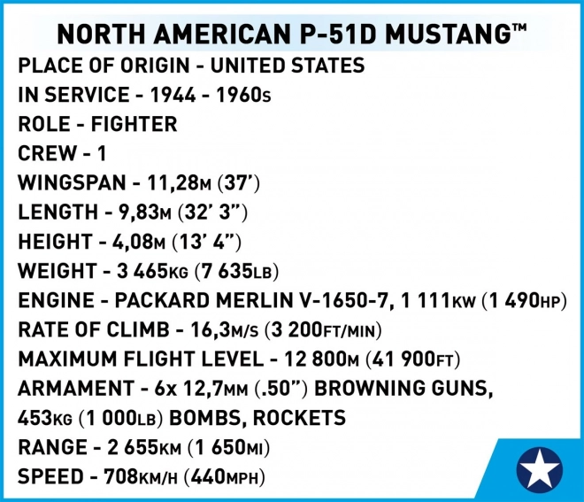Bouwpakket vliegtuig P-51D Mustang COBI
