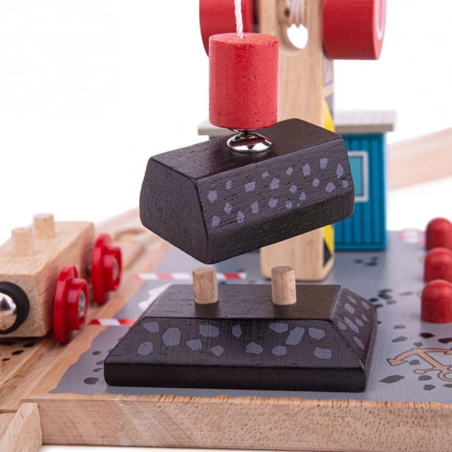 Bigjigs Rail Kolendok met Kraan
