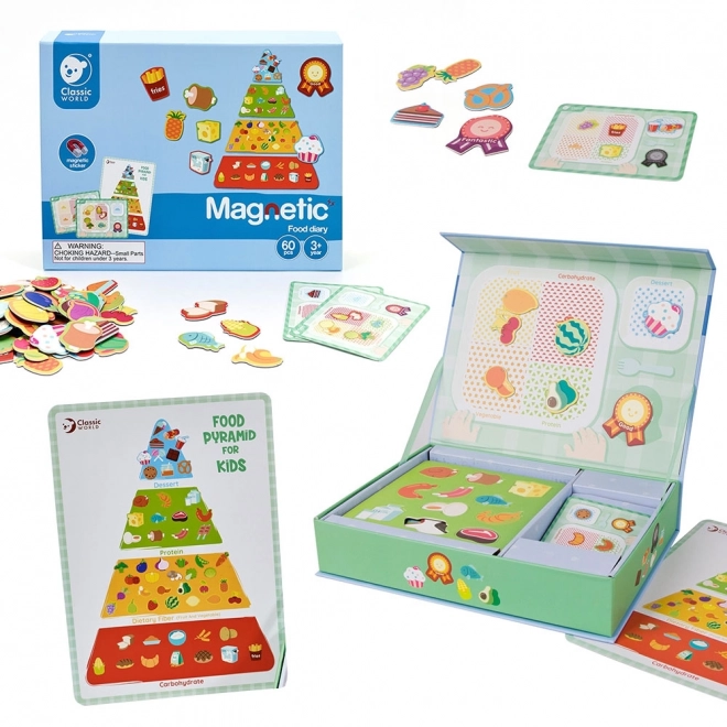 Voedingsleer voor kinderen met magnetisch bord