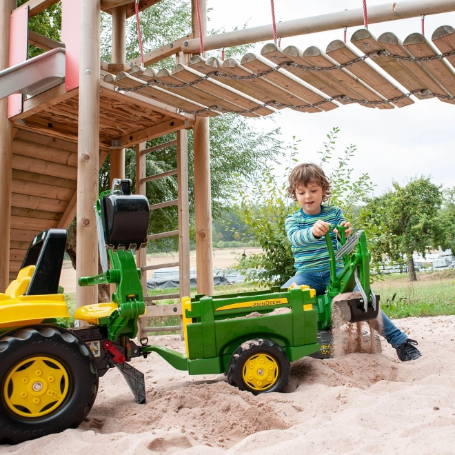 Aanhangwagens Rolly Toys John Deere met openende zijkanten