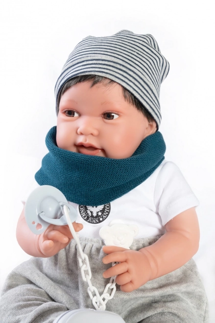 Realistische babypop met zacht lichaam Antonio Juan Pipo Hair 42 cm