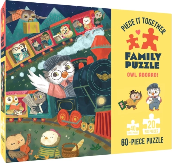 Chronicle Books Puzzel Uilen aan Boord 60 stukjes