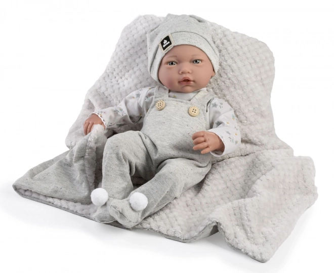 Guca 961 LIAM - realistische babypop met geluiden en zacht stoffen lichaam - 38 cm