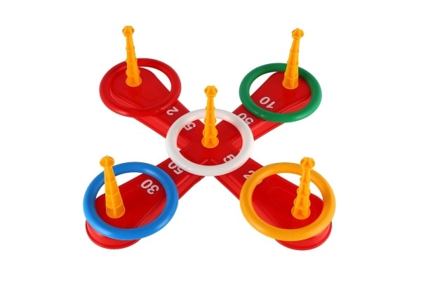 Werp spel - kruis met ringen