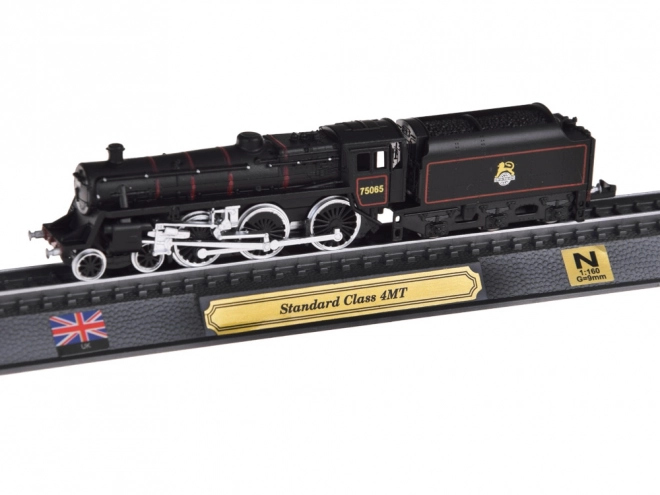 Verzamelmodel locomotief STANDARD CLASS 4MT 1:160 in beschermvitrine