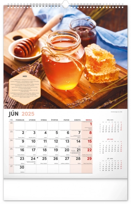 NOTIQUE Muur Bijenteelt Kalender 2025, 33 x 46 cm