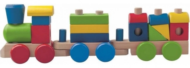 WOODY Houten stapelbare goederentrein