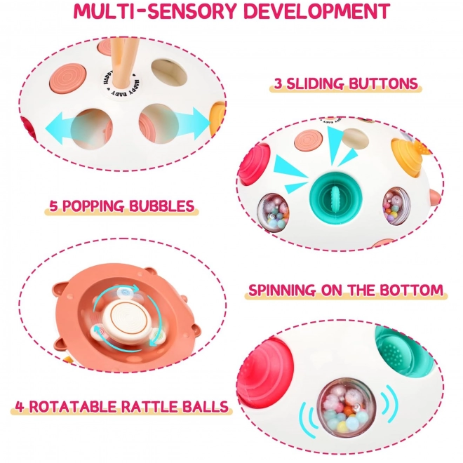 Sensorisch speelgoed Egel 4-in-1 Pop-it Actief