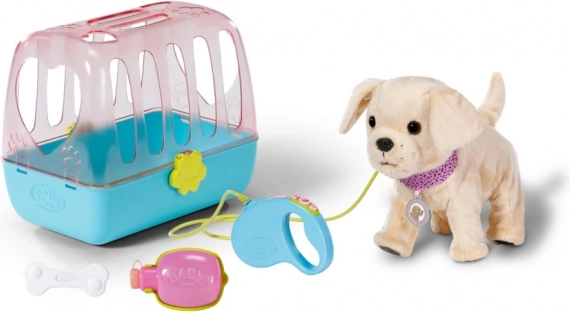BABY BORN mijn vrolijke interactieve hondje met transportbox