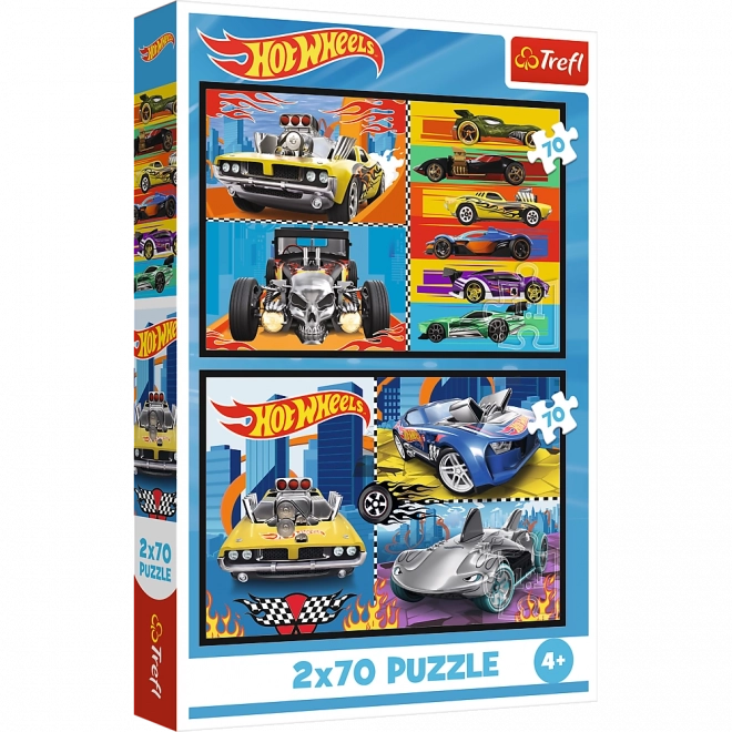 Puzzel 2x70 Auto's Hot Wheels