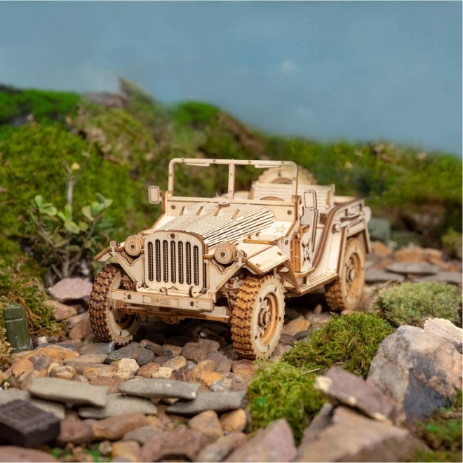 Leger Jeep - 3D houten puzzel