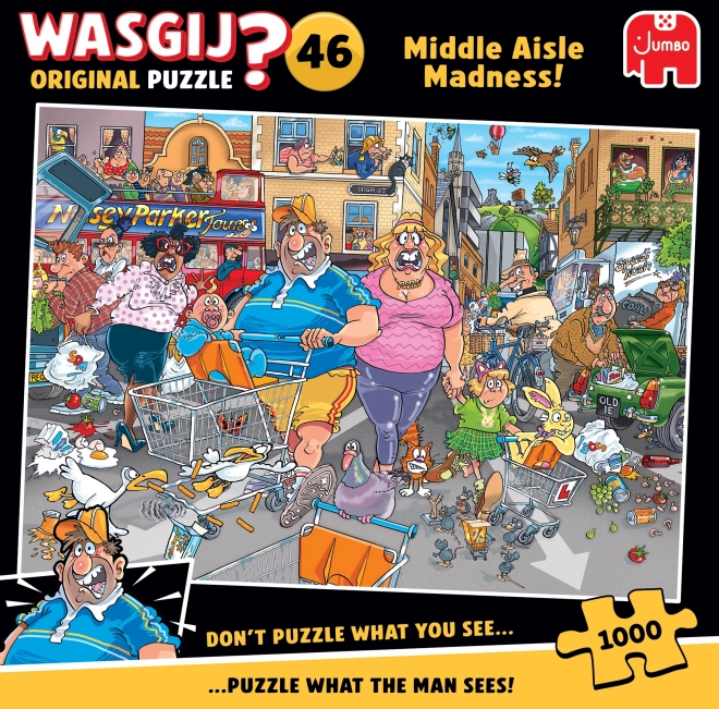Jumbo Puzzel Wasgij: Gekkenhuis van de Hoofdstraat 1000 stukken