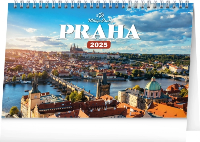 NOTIQUE Tafelkalendar Praag – Ik Hou Van Praag 2025, 23,1 x 14,5 cm