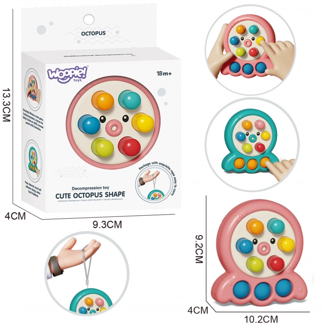 WOOPIE Vaardigheidsspel Mollen Meppen Octopus Roze 2v1