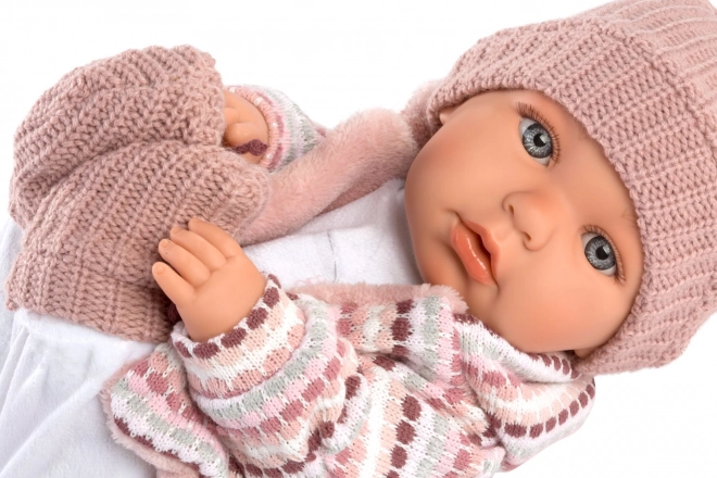 Llorens Baby Julia - realistische pop met geluiden en zacht stoffen lichaam - 42 cm