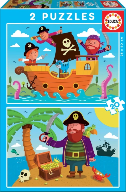Educa puzzel Piraten 2x20 stukjes