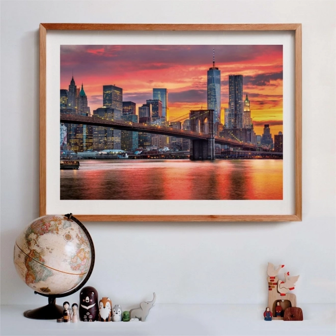 Puzzel 1500 stuks Compact East River bij schemering
