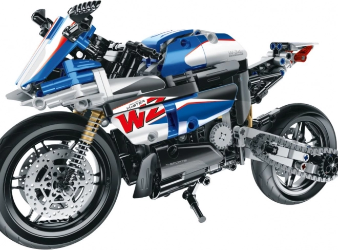 Bouwpakket blauwe motorfiets
