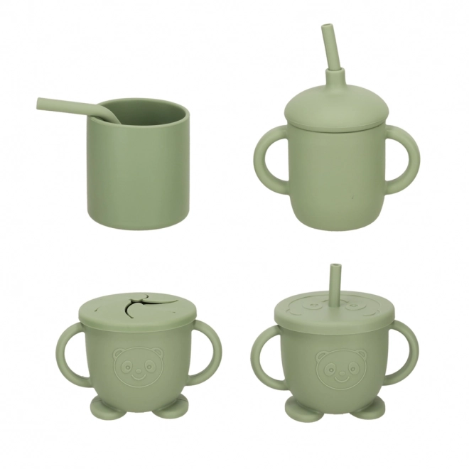 Kinder siliconen gereedschap krab set 19 stuks groen