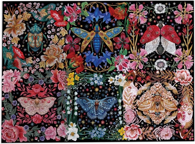 Puzzel Kevers tussen bloemen 1000 stukjes