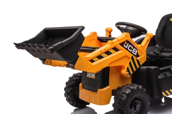 Kinder ritje op JCB Traktor met graafmachine