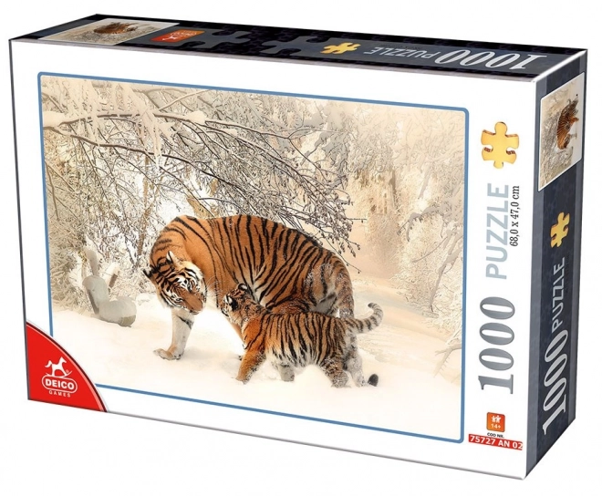 DEICO Puzzel Tijger met welp 1000 stukjes