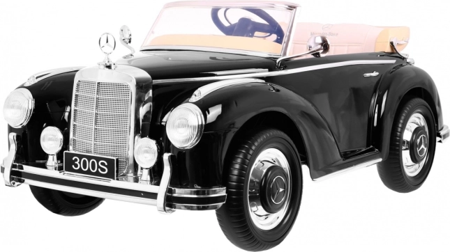 Elektrische speelgoedauto MERCEDES-BENZ 300S retro gelakt zwart
