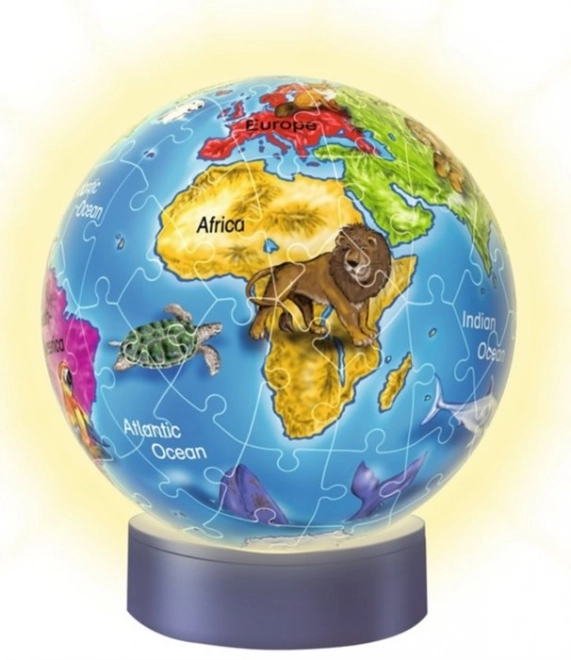 RAVENSBURGER Lichtgevende puzzelbal Globe 72 stukjes