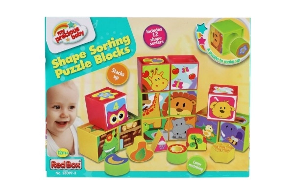 Plastic blokjes met inlegspel - dieren