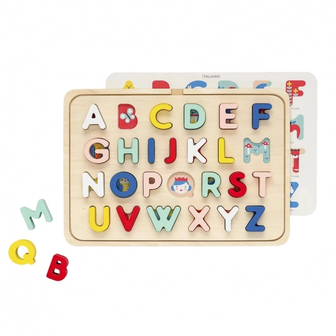 Petit Collage Houten alfabetpuzzel