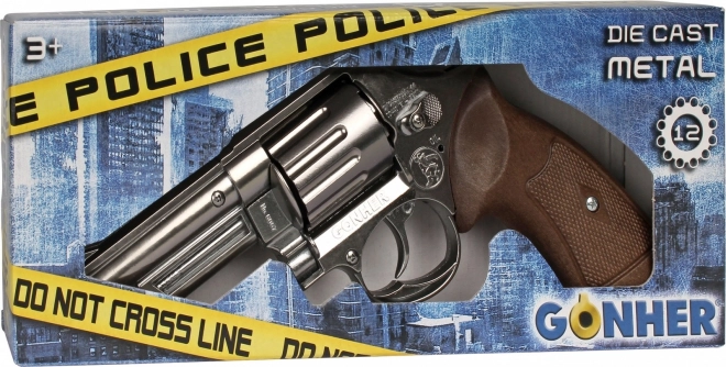 Metalen politie revolver Gonher 12 schoten