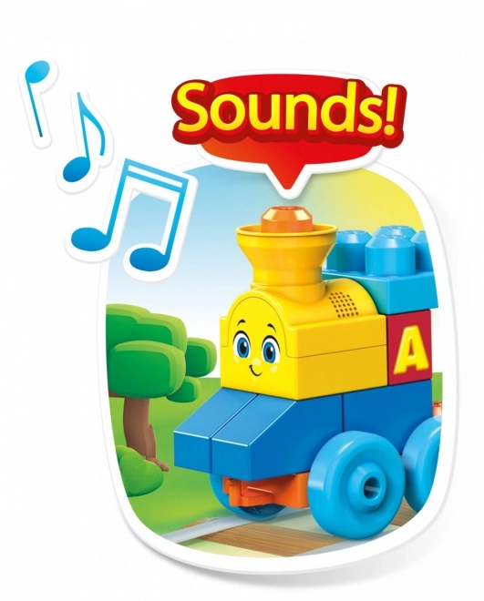 Muzikale trein met letters ABC