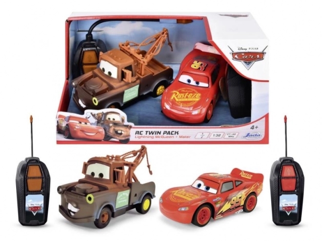 RC auto's Bliksem McQueen en Takel Twin Pack 14 cm, 1:32, 1kanaal