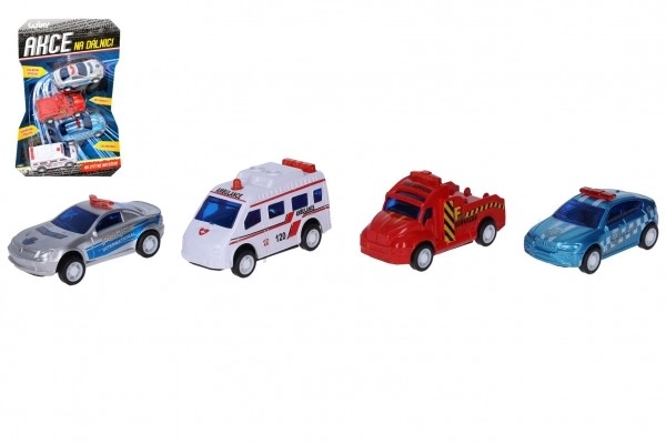 Auto-actie op snelweg 4 stuks plastic 6cm met terugtrekfunctie op kaart