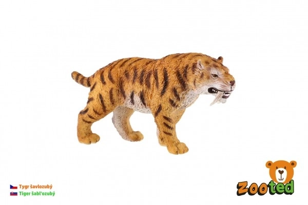 Sabeltandtijger zooted plastic 13cm in zak
