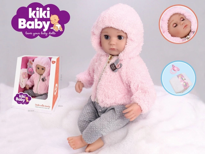Zachte rubberen pop baby 43 cm