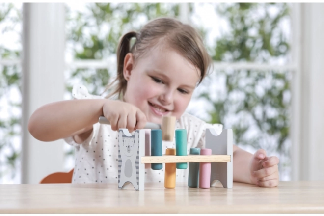VIGA PolarB Houten bank met hamertje – Montessori speelgoed