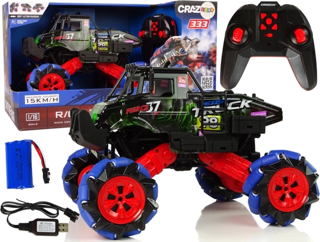 RC terrein-driftauto 1:16 2.4G met 360° rotatie – Groen
