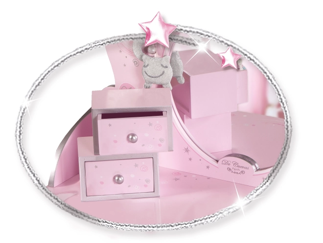 Houten toilettafel met stoeltje Magic Maria
